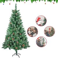 210cm PVC Weihnachtsbaum Tannenbaum Christbaum Grün künstlicher mit Metallständer ca. 720 Spitzen Lena Weihnachtsdeko (Grün PVC mit Schnee-Effekt, 210cm PVC Weihnachtsbaum Tannenbaum Christbaum Grün künstlicher mit Metallständer ca. 720 Spitzen Lena Weihnachtsdeko (Grün PVC mit Schnee-Effekt, von HENGMEI