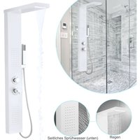 Duschsäulen mit Thermostat Duschpaneel Duschsystem Edelstahl Duscharmatur Duschset mit Regendusche, Massagedusche, Wasserfalldusche, Handbrause von HENGMEI