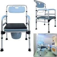 Duschsitz Duschhocker Duschstuhl mit Badewannengriff Rückenlehne höhenverstellbar 83-100 cm Toilettensitzerhöhung Anti-Rutsch-Füße Badewannensitz von HENGMEI