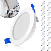 Einbauspots Einbaustrahler fürs Bad Einbaustrahler LED slim Deckenstrahler Einbauleuchten 20X5W Kaltweiß Ultra Flach Einbauspot DeckenSpot Downlights Einbauspots Einbaustrahler fürs Bad Einbaustrahler LED slim Deckenstrahler Einbauleuchten 20X5W Kaltweiß Ultra Flach Einbauspot DeckenSpot Downlights von HENGMEI