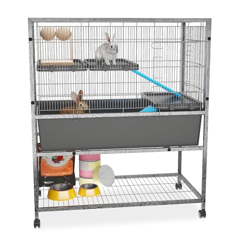 HENGMEI 1 Ebene Kaninchenstall Mobiler Haustierkäfig Gittergehege Kaninchen Kleintierstall mit Rampe Gehege Meerschweinchen Käfig Kleintierkäfig Welpengehege Hasengehege HENGMEI 1 Ebene Kaninchenstall Mobiler Haustierkäfig Gittergehege Kaninchen Kleintierstall mit Rampe Gehege Meerschweinchen Käfig Kleintierkäfig Welpengehege Hasengehege von HENGMEI