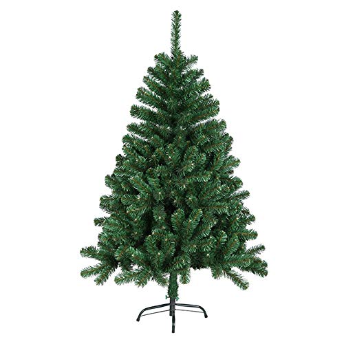 HENGMEI 150cm PVC Weihnachtsbaum Tannenbaum Christbaum Grün künstlicher mit Metallständer ca. 300 Spitzen Lena Weihnachtsdeko (Grün PVC, 150cm) von HENGMEI