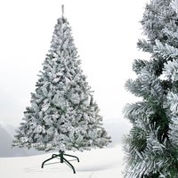 HENGMEI 150cm Weihnachtsbaum Künstlich PVC Tannenbaum Christbaum mit Metallständer ca. 450 Spitzen Lena Weihnachtsdeko, Grün mit Schneeflocken HENGMEI 150cm Weihnachtsbaum Künstlich PVC Tannenbaum Christbaum mit Metallständer ca. 450 Spitzen Lena Weihnachtsdeko, Grün mit Schneeflocken von HENGMEI