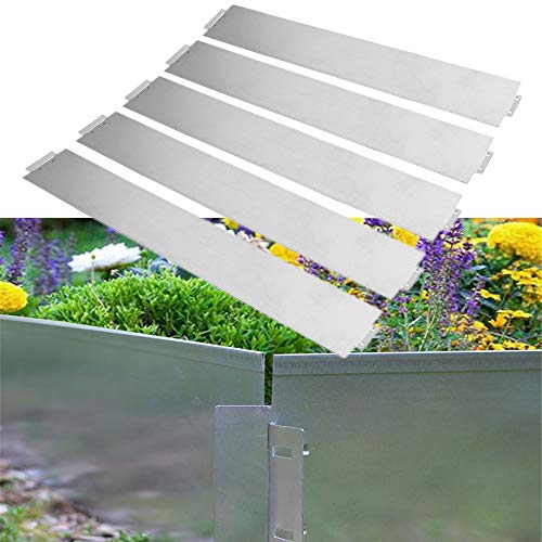 HENGMEI 25m Metall Rasenkante Flexibel Mähkante Beetumrandung 100 x 15 cm Beeteinfassung 25 Stück von HENGMEI