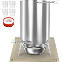 HENGMEI 2er 30x52x40cm Poolheizung Feuertonne mit Feuer Edelstahl Poolofen Anschluss 32/38mm Ascheschale Feuerschutzmatte Brennholz Pool Heizung 12L von HENGMEI