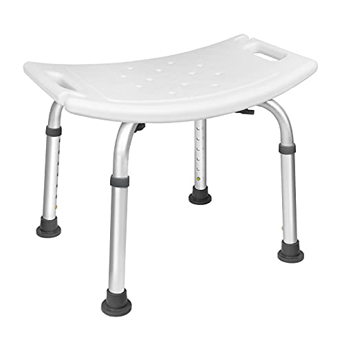 HENGMEI Aluminium Duschhocker Höhenverstellbar Duschsitz Rectangle Duschstuhl Duschhocker für Senioren Behinderte Schwangere(Type C) von HENGMEI