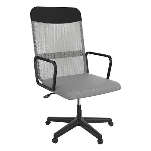 HENGMEI Bürostuhl Computerstuhl Ergonomisch mit Netzbespannung und Armlehnen Schreibtischstuhl Stuhl Mesh Drehstuhl Gaming Chair Chefsessel(Grau) von HENGMEI