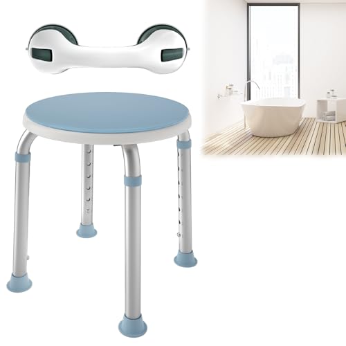 HENGMEI Duschhocker Duschstuhl Badehocker+ Badewannengriff Haltegriff Saugnapf Haltegriffe Schwangere für EIN Duschen und Baden (Modell A, 360°) von HENGMEI