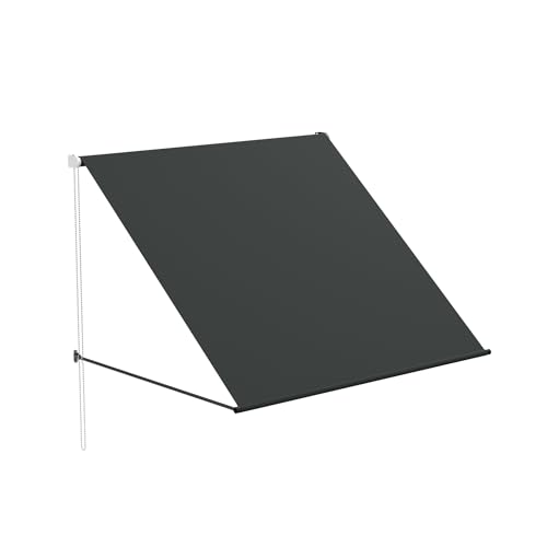 HENGMEI Fallarmmarkise Balkon Markise Einziehbar Balkonmarkise Sonnenschutz Witterungsbeständig Schattenspender Einziehbar fur Fenster Balkon UV-beständig, 150 x 145 cm, Anthrazit HENGMEI Fallarmmarkise Balkon Markise Einziehbar Balkonmarkise Sonnenschutz Witterungsbeständig Schattenspender Einziehbar fur Fenster Balkon UV-beständig, 150 x 145 cm, Anthrazit von HENGMEI
