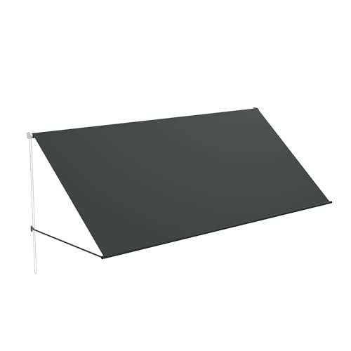 HENGMEI Fallarmmarkise Balkon Markise Einziehbar Balkonmarkise Sonnenschutz Witterungsbeständig Schattenspender Einziehbar fur Fenster Balkon UV-beständig, 300 x 145 cm, Anthrazit HENGMEI Fallarmmarkise Balkon Markise Einziehbar Balkonmarkise Sonnenschutz Witterungsbeständig Schattenspender Einziehbar fur Fenster Balkon UV-beständig, 300 x 145 cm, Anthrazit von HENGMEI