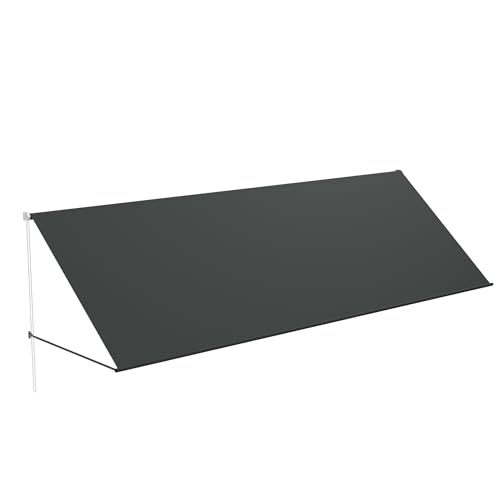 HENGMEI Fallarmmarkise Balkon Markise Einziehbar Balkonmarkise Sonnenschutz Witterungsbeständig Schattenspender Einziehbar fur Fenster Balkon UV-beständig, 400 x 145 cm, Anthrazit HENGMEI Fallarmmarkise Balkon Markise Einziehbar Balkonmarkise Sonnenschutz Witterungsbeständig Schattenspender Einziehbar fur Fenster Balkon UV-beständig, 400 x 145 cm, Anthrazit von HENGMEI