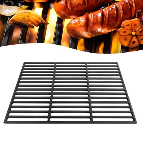 HENGMEI Gusseisen Grillrost 42 x 28 cm Gussrost Roste Markengrillrost Emailliert Rechteck Grillgitter Grill Grillaufsatz Grillplatten für BBQ, Holzkohlegrill, Gasgrill Ersatzteile, 2 Stücke von HENGMEI