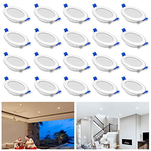 HENGMEI LED Einbauleuchten 230V Decke LED Spot Einbaustrahler 20 x 5W LED IP21 LED Deckenspot Deckeneinbaustrahler Einbauspot 400lm für Wohnzimmer, Küche, Schlafzimmer (KaltesWeiß) von HENGMEI