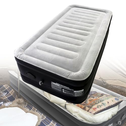 HENGMEI Luftmatratze Camping Selbstaufblasend Luftbett Aufblasbare Matratze mit Eingebauter Elektrischer Pumpe Mit Handgepäckstück (Luftbett 1 Personen, 190×99×46cm) von HENGMEI