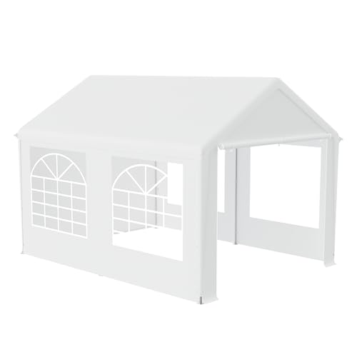 HENGMEI Partyzelt Pavillon 3x4m Metallpavillon Gartenpavillon mit Seitenteilen Wasserdicht Gartenzelt Pergola für Party, Marktstand, Garten Outdoor Camping, Weiß HENGMEI Partyzelt Pavillon 3x4m Metallpavillon Gartenpavillon mit Seitenteilen Wasserdicht Gartenzelt Pergola für Party, Marktstand, Garten Outdoor Camping, Weiß von HENGMEI
