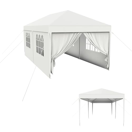 HENGMEI Pavillon Partyzelt Gartenzelt Gartenpavillon mit Seitenteilen Sonnenschutz UV-Schutz für Garten, Party, Hochzeit, Picknick (3x3m/3x6m/3x9m) (Weiß, 3x6m) HENGMEI Pavillon Partyzelt Gartenzelt Gartenpavillon mit Seitenteilen Sonnenschutz UV-Schutz für Garten, Party, Hochzeit, Picknick (3x3m/3x6m/3x9m) (Weiß, 3x6m) von HENGMEI