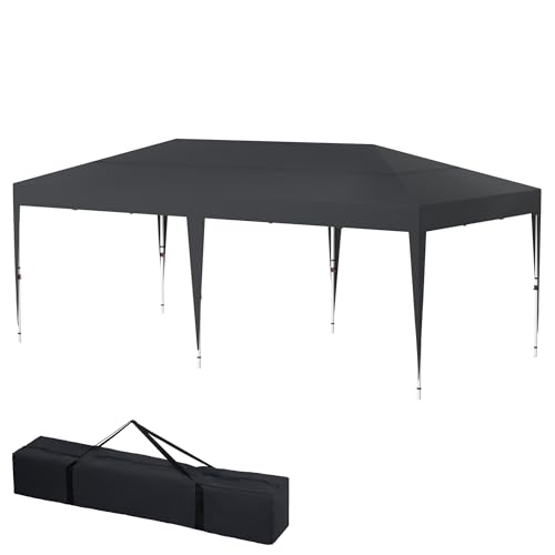 HENGMEI Gartenlauben 3x6m Gartenpavillon Pavillon Partyzelt Metall Faltpavillon Wasserdicht Stabil Gartenzelt Pergola für Party, Marktstand, Garten Outdoor Camping, Anthrazit (ohne Seitenteile) HENGMEI Gartenlauben 3x6m Gartenpavillon Pavillon Partyzelt Metall Faltpavillon Wasserdicht Stabil Gartenzelt Pergola für Party, Marktstand, Garten Outdoor Camping, Anthrazit (ohne Seitenteile) von HENGMEI