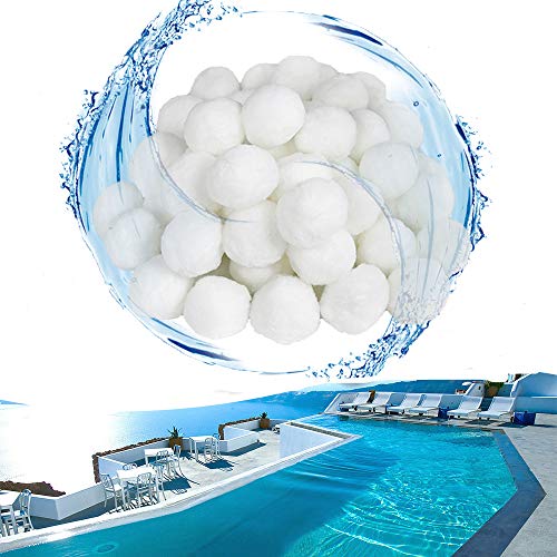 HENGMEI Pool Filter Balls 700g Filtermaterial Polysphere Filterbälle Poolfilter ersetzen 25 kg Filtersand für Pool Sandfilter, Weiß (700g) von HENGMEI