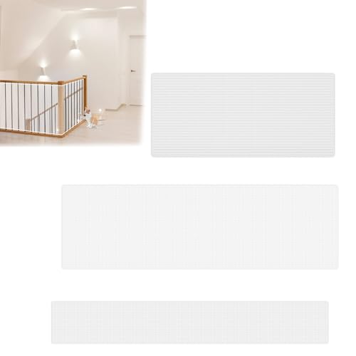 HENGMEI Treppenschutznetz 300Lx90H Treppen Schutznetz Kinder Treppengeländer Sicherheitsnetz Treppe Geländer Zaun Mesh Treppennetz für Kinder Haustiere, Weiß von HENGMEI