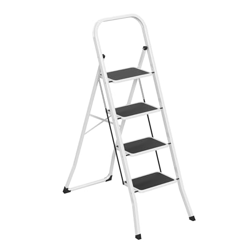 HENGMEI Trittleiter Klapptritt 4 Stufen Leiter Klappleiter Tritthocker Stehleiter Treppenleiter Haushaltsleiter mit Anti Rutsch Pedal Multifunktionale Stufenleiter 150kg Belastbar HENGMEI Trittleiter Klapptritt 4 Stufen Leiter Klappleiter Tritthocker Stehleiter Treppenleiter Haushaltsleiter mit Anti Rutsch Pedal Multifunktionale Stufenleiter 150kg Belastbar von HENGMEI