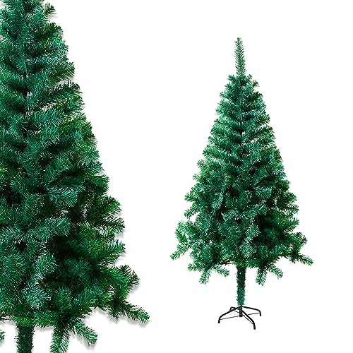 HENGMEI Weihnachtsbaum, PVC Tannenbaum Künstlich, Künstlicher Baum, Unechter Tannenbaum (Ø ca. 105 cm), Künstliche Weihnachtsbäume inkl. Metall Ständer, Grüner 180cm von HENGMEI