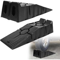 Hengmei - Auffahrrampen Auffahrrampen-Set Kunststoff kfz Rampe bis 2.5 Tonnen KFZ-Auffahrt Plattform Hebebühne mit Überfahrschutz von HENGMEI