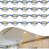 Einbauspots Einbaustrahler fürs Bad Einbaustrahler led Deckenstrahler Einbauleuchten 20X3W Warmweiß Ultra Flach Einbauspot DeckenSpot Downlights von HENGMEI