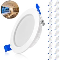 Einbauspots Einbaustrahler fürs Bad Einbaustrahler led slim Deckenstrahler Einbauleuchten 20X5W Warmweiß Ultra Flach Einbauspot DeckenSpot Downlights von HENGMEI