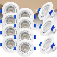 Hengmei - LED-Deckenleuchten Einbaustrahler led Spots Ultra flach Deckenspots led Modul Einbauleuchten Flach Einbauleuchte, 20er Set,5W,Warmweiß von HENGMEI