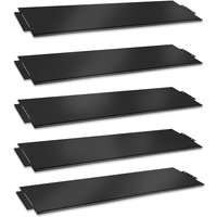 Rasenkante Metall 10m Verzinkt Beeteinfassung Beetumrandungen Mähkante Blumenbeet Umrandung 10 Stücke 100cm x 18cm (l x h), Schwarz Hengmei von HENGMEI