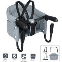 Hochstühle für Babys Hochstuhl Tischsitz für Babys Kinderstuhl Faltbar Kindersitz Sitzerhöhung Babysitz für Kinder von 6 bis 36 Monaten Grau Hengmei von HENGMEI