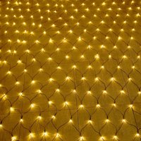 Outdoor-Lichterketten LED Lichternetz Lichterkettennetz Außen und Innen 6x2m Lichterkette Netz mit stecker, 8 Modi IP44 Wasserfest(6x2m, Warmweiß), von HENGMEI