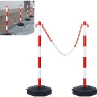 Personenleitsysteme Poller Kettenpfosten 2 Absperrpfosten mit 2 Absperrketten von 1.4 m Standfuß befüllbar Kunststoff Sperrpfosten Hengmei Personenleitsysteme Poller Kettenpfosten 2 Absperrpfosten mit 2 Absperrketten von 1.4 m Standfuß befüllbar Kunststoff Sperrpfosten Hengmei von HENGMEI