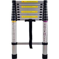 Teleskopleitern 2.6M Alu Teleskopleiter Klappleiter Stehleiter Schiebeleiter Mehrzweckleiter Leiter Anlegeleiter Aluleiter (2.6M) Hengmei von HENGMEI
