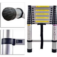 Teleskopleitern 3.2M Alu Teleskopleiter Klappleiter Stehleiter Schiebeleiter Mehrzweckleiter Leiter Anlegeleiter Aluleiter (3.2M) Hengmei von HENGMEI