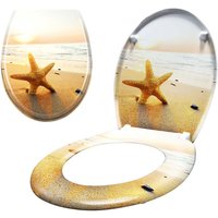 WC-Sitze für Erwachsene Toilettendeckel mit Absenkautomatik Toilettensitz WC-Sitz Klodeckel Klobrille aus Hartplastik, 45 x 38cm,Seestern, HENGMEI WC-Sitze für Erwachsene Toilettendeckel mit Absenkautomatik Toilettensitz WC-Sitz Klodeckel Klobrille aus Hartplastik, 45 x 38cm,Seestern, HENGMEI von HENGMEI