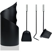 Zubehör für Kamine und Öfen Kaminbesteck Schwarz Kamingarnitur mit Edelstahlgriff 4 teilig ink.Sichtschutz Ascheschaufel Besen Schürhaken HENGMEI Zubehör für Kamine und Öfen Kaminbesteck Schwarz Kamingarnitur mit Edelstahlgriff 4 teilig ink.Sichtschutz Ascheschaufel Besen Schürhaken HENGMEI von HENGMEI