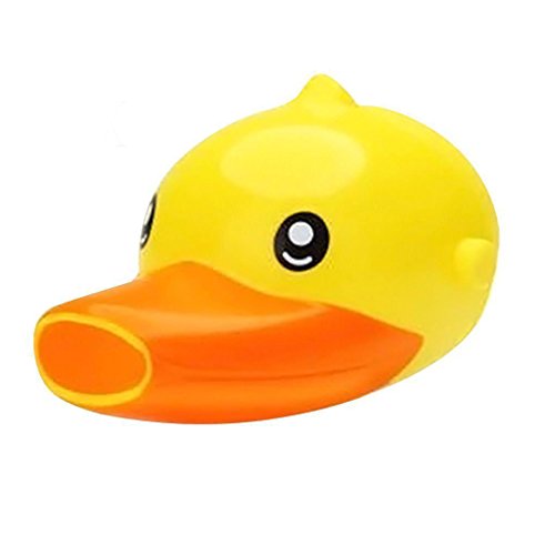 HENGSONG Wasserhahn Anzapfung Extender Waschtischarmatur für Kinder Baby Hande Waschen Badezimmer Küche (Gelb Ente) von HENGSONG