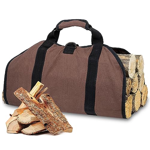 Extra Großer Kaminholzträger Holzkorb Brennholztasche Tragetasche, Holzkorb für Kaminholz, Korb für Kaminholz, Brennholzkorb Filzkorb Brennholz Kaminholztragetasche, Anzündholz Kamin, Kaminhölzer von HENGYANG