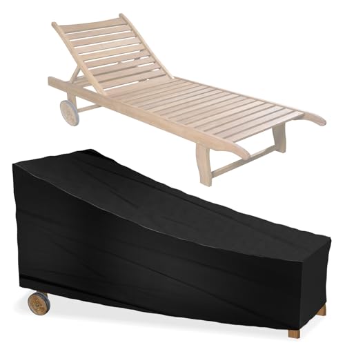 HENGYANG Abdeckung Gartenliege, Schutzhülle Gartenmöbel Abdeckung Wasserdicht Abdeckplane, 210D Oxford Gewebe Abdeckung für Sonnenliege Liegestuhl Deckchair, 210 x 75 x 80 x 40cm von HENGYANG