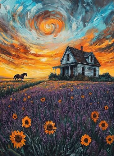 Diamond Painting Bauernhof Diamond Painting Erwachsene, Crystal Art Landschaft Muster Design 5D DIY Vollbohrer Diamanten Malerei Stickerei Kreuzstich Basteln für Deko Wohnzimmer 80x60cm -hjw2508ET Diamond Painting Bauernhof Diamond Painting Erwachsene, Crystal Art Landschaft Muster Design 5D DIY Vollbohrer Diamanten Malerei Stickerei Kreuzstich Basteln für Deko Wohnzimmer 80x60cm -hjw2508ET von HENJGWEG