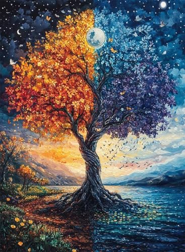 Diamond Painting Baum des Lebens Diamond Painting Erwachsene, Crystal Art Mond Muster Design 5D DIY Vollbohrer Diamanten Malerei Stickerei Kreuzstich Basteln für Deko Wohnzimmer 30x40cm -hjw2508I0 Diamond Painting Baum des Lebens Diamond Painting Erwachsene, Crystal Art Mond Muster Design 5D DIY Vollbohrer Diamanten Malerei Stickerei Kreuzstich Basteln für Deko Wohnzimmer 30x40cm -hjw2508I0 von HENJGWEG