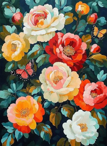 Diamond Painting Blumen Diamond Painting Erwachsene, Crystal Art Schmetterling Muster Design 5D DIY Vollbohrer Diamanten Malerei Stickerei Kreuzstich Basteln für Deko Wohnzimmer 80x60cm -hjw2508F6 Diamond Painting Blumen Diamond Painting Erwachsene, Crystal Art Schmetterling Muster Design 5D DIY Vollbohrer Diamanten Malerei Stickerei Kreuzstich Basteln für Deko Wohnzimmer 80x60cm -hjw2508F6 von HENJGWEG