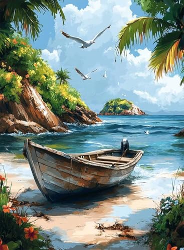 Diamond Painting Boot Diamond Painting Erwachsene, Crystal Art Strand Muster Design 5D DIY Runder Vollbohrer Diamanten Malerei Stickerei Kreuzstich Basteln für Deko Wohnzimmer 100×135cm -hjw250849 Diamond Painting Boot Diamond Painting Erwachsene, Crystal Art Strand Muster Design 5D DIY Runder Vollbohrer Diamanten Malerei Stickerei Kreuzstich Basteln für Deko Wohnzimmer 100×135cm -hjw250849 von HENJGWEG