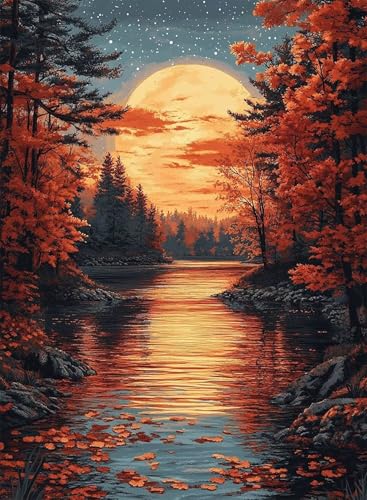 Diamond Painting Herbst Diamond Painting Erwachsene, Crystal Art Landschaft Muster Design 5D DIY Runder Vollbohrer Diamanten Malerei Stickerei Kreuzstich Basteln für Deko Wohnzimmer 30x40cm -hjw2508LZ Diamond Painting Herbst Diamond Painting Erwachsene, Crystal Art Landschaft Muster Design 5D DIY Runder Vollbohrer Diamanten Malerei Stickerei Kreuzstich Basteln für Deko Wohnzimmer 30x40cm -hjw2508LZ von HENJGWEG