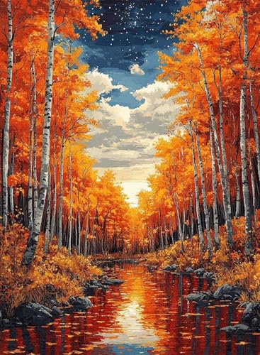 Diamond Painting Herbst Diamond Painting Erwachsene, Crystal Art Landschaft Muster Design 5D DIY Runder Vollbohrer Diamanten Malerei Stickerei Kreuzstich Basteln für Deko Wohnzimmer 40x30cm -hjw2508W4 Diamond Painting Herbst Diamond Painting Erwachsene, Crystal Art Landschaft Muster Design 5D DIY Runder Vollbohrer Diamanten Malerei Stickerei Kreuzstich Basteln für Deko Wohnzimmer 40x30cm -hjw2508W4 von HENJGWEG
