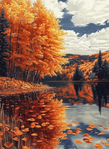 Diamond Painting Herbst Diamond Painting Erwachsene, Crystal Art Wald Muster Design 5D DIY Runder Vollbohrer Diamanten Malerei Stickerei Kreuzstich Basteln für Deko Wohnzimmer 60×80cm -hjw25082B Diamond Painting Herbst Diamond Painting Erwachsene, Crystal Art Wald Muster Design 5D DIY Runder Vollbohrer Diamanten Malerei Stickerei Kreuzstich Basteln für Deko Wohnzimmer 60×80cm -hjw25082B von HENJGWEG