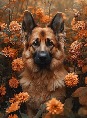 Diamond Painting Hund Diamond Painting Erwachsene, Crystal Art Blumen Muster Design 5D DIY Runder Vollbohrer Diamanten Malerei Stickerei Kreuzstich Basteln für Deko Wohnzimmer 100x135 cm -hjw25085M Diamond Painting Hund Diamond Painting Erwachsene, Crystal Art Blumen Muster Design 5D DIY Runder Vollbohrer Diamanten Malerei Stickerei Kreuzstich Basteln für Deko Wohnzimmer 100x135 cm -hjw25085M von HENJGWEG
