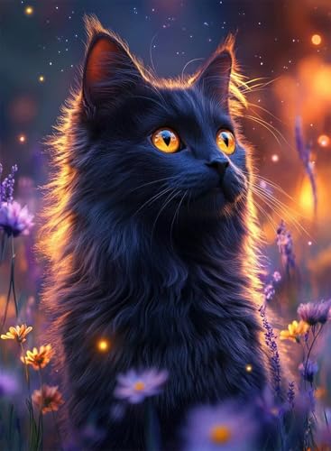 Diamond Painting Katze Diamond Painting Erwachsene, Crystal Art Blumen Muster Design 5D DIY Runder Vollbohrer Diamanten Malerei Stickerei Kreuzstich Basteln für Deko Wohnzimmer 60x80cm -hjw2508Q8 Diamond Painting Katze Diamond Painting Erwachsene, Crystal Art Blumen Muster Design 5D DIY Runder Vollbohrer Diamanten Malerei Stickerei Kreuzstich Basteln für Deko Wohnzimmer 60x80cm -hjw2508Q8 von HENJGWEG