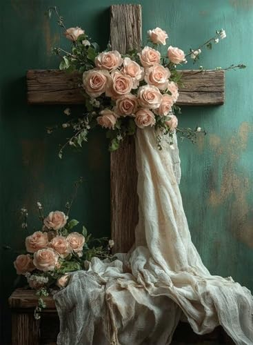 Diamond Painting Kreuzen Diamond Painting Erwachsene, Crystal Art Rose Muster Design 5D DIY Runder Vollbohrer Diamanten Malerei Stickerei Kreuzstich Basteln für Deko Wohnzimmer 90x120 cm -hjw2508HU von HENJGWEG